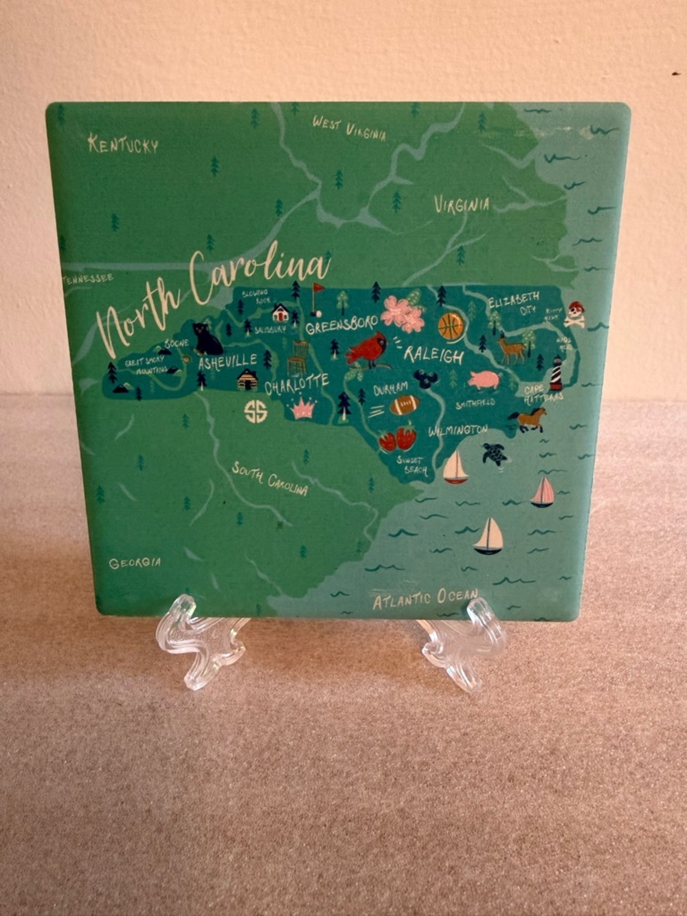 NEW Simply Southern North Carolina Drink Coaster